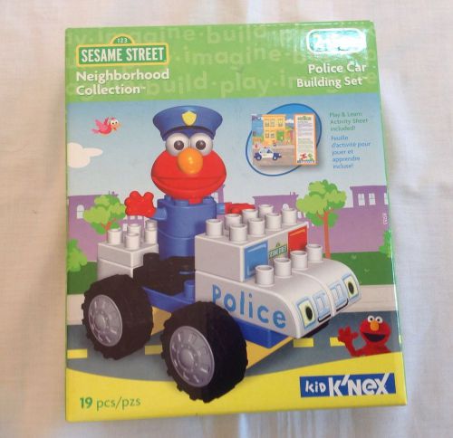 kid k&#039;nex fit duplo block ELMO Sesame Street Police Car 19 pc building set 2-5yr