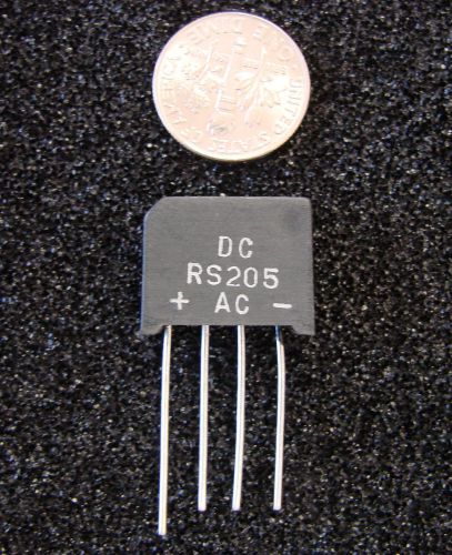 DC Components RS205 2A/600V Silicon Bridge Rectifier, Qty.5