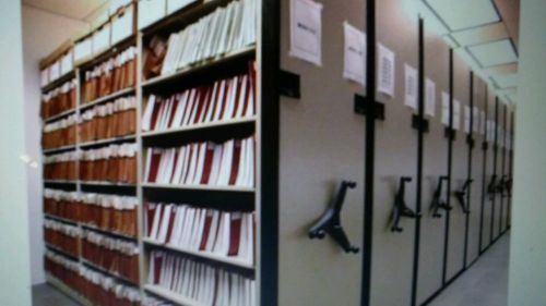 High density filing system legal size shelfs