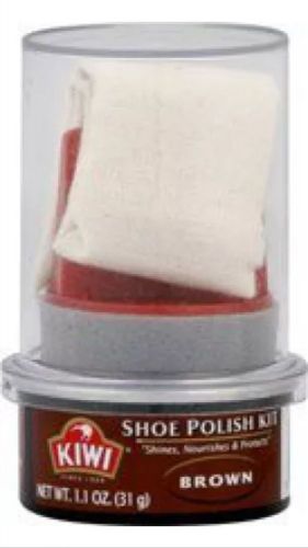 Kiwi 105-013 1.1 oz Shoe Polish Kit, Brown