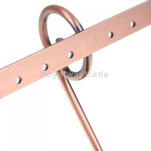 Copper Color Metal T-Bar Earring Display Stand Holder 16 Holes New