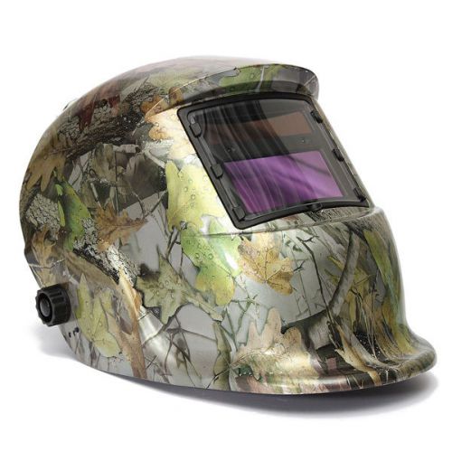 Adjustable Auto Darkening Solar Welding Helmet Mask Forest Camo *FREE SHIPPING*