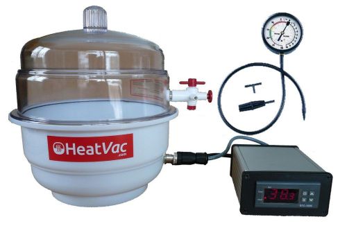 Heatvac xl w/ hose kit heated vacuum chamber degas solvent concentrate purge oil for sale