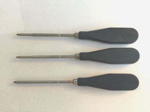 Styker Small Frag Screwdrivers (3)  (hex, cannulated hex, t15)