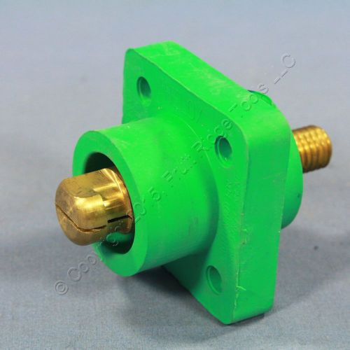 Leviton green 18 series cam plug male panel receptacle thread 400a bulk 18r21-g for sale