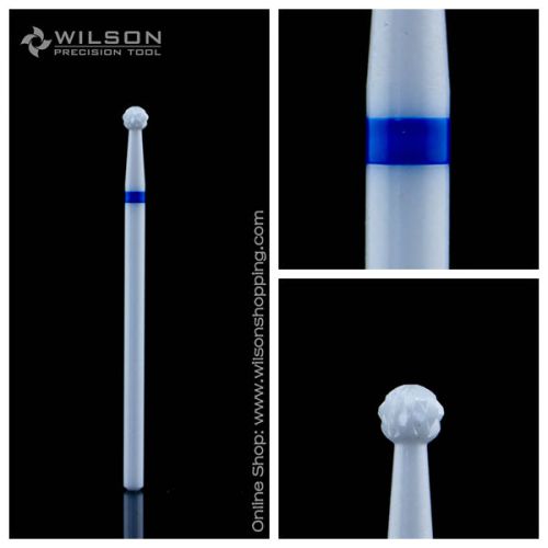 Ball Shape- WILSON White Zirconia Solid Ceramic Dental Lab Burs - Medium(M)