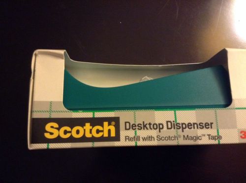 Scotch Desktop Dispenser Tape New W/ Box Turquoise Color