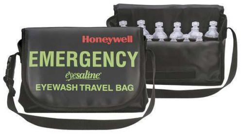 Honeywell emergency eyesaline personal eyewash travel bag w/ six 3oz &amp; six 1oz for sale