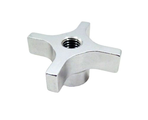 JW Winco Aluminum 6063-T5 Clamping Tapped Hand Knob, Threaded Through Hole