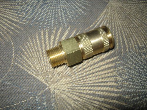 4-Universal Quick-Air Hose Socker 3/8&#034; NPTF Male 1/4 Coupling Size Made of Brass