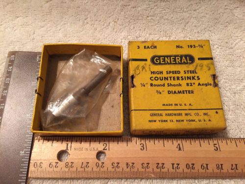 Vtg Tool General No 195-5/8 High Speed Steel Countersink W/Box (only 1)