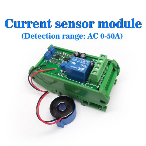 Current detection sensor ac 0-50a full range of linear adjustable relay output for sale