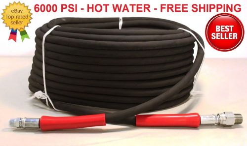 Pressure washer hose 200&#039; - 6000 psi 200 ft 2 wire braid - hot water - free ship for sale