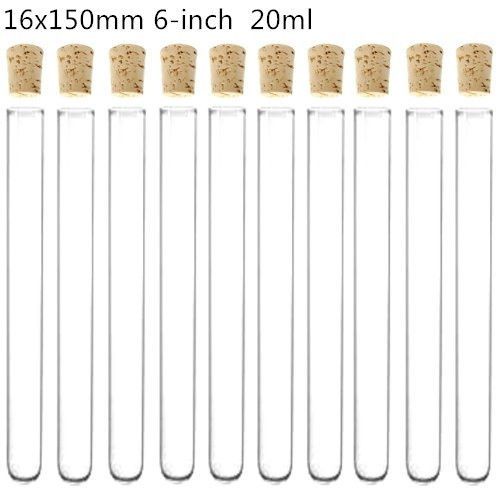 Plastic Test Tube With Cork 16x150mm 20ml 6inch Pack50 Wedding Favour Tubes