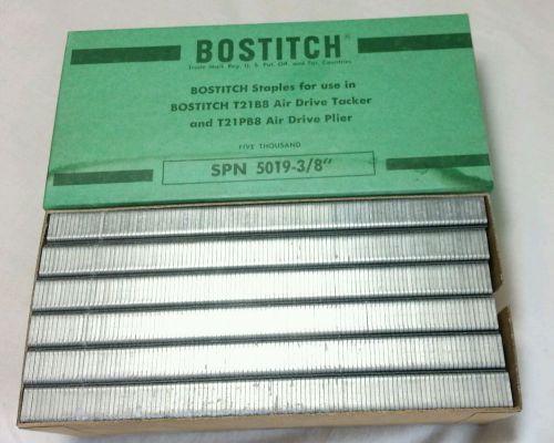 BOSTITCH 5019-3/8&#034; Staples -  T21B8 Air Drive Tacker &amp; T21PB8 Air Drive Plier