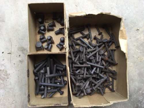 1/4&#034; x 2&#034; 5/16&#034; x 1/2&#034; 3/16&#034; steel rivets ~200 pieces blacksmith metal working for sale
