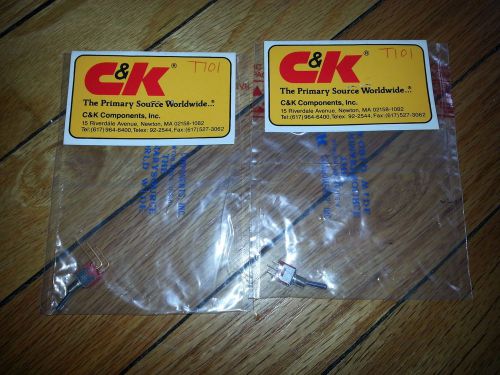 C&amp;K T101 Toggle Switch (Lot of 2) Switches New Component LAST ONES!!!
