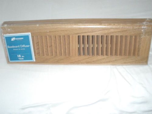 ACCORD 18&#034; OAK WOODEN BASEBOARD DIFFUSER VENT REGISTER HOME  HEATING VENT COVER
