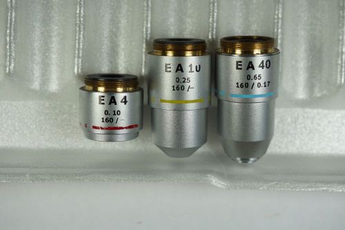 EA microscope objective lens set 4X, 10X and 40X