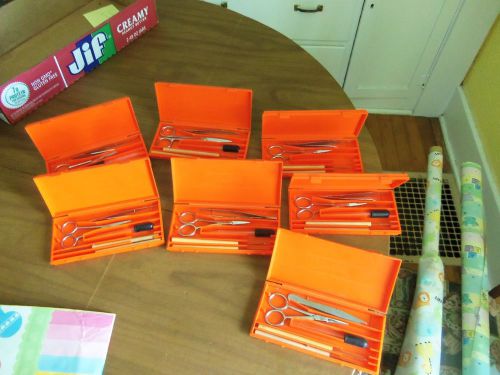 Lot of 7 Boreal Dissection Kits with Case