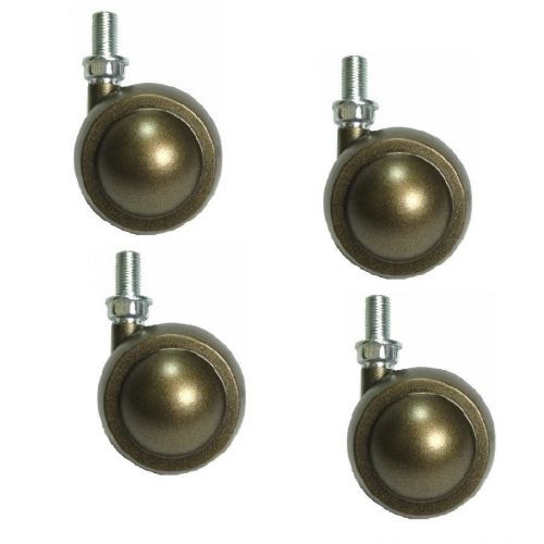Set of 4 windsor antique satellite swivel 2&#034; casters with 3/8&#034; - 24 x 5/8&#034; threa for sale