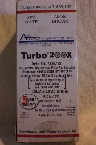 TURBO 200X CAPACITOR 5.0 MFD, 5.0 MFD, 7.5 MFD, 10.0 MFD and 50.0 MFD NEW