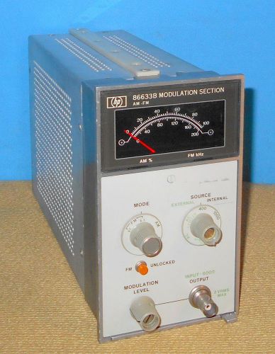 Hewlett packard hp 86633b modulation section plug in am-fm 400 hz and 1 khz for sale