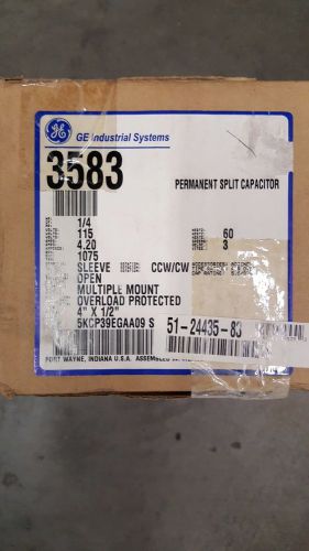 General electric 5kcp39egaa09 s motor psc 1/4 hp 1075 rpm 115v 3 speed ph1 for sale
