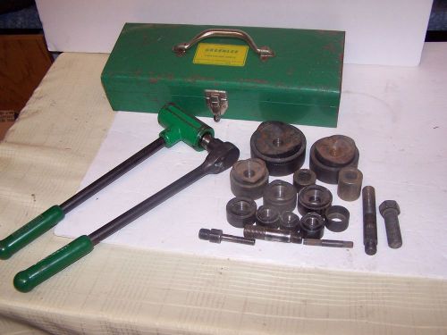 GREENLEE 1804 Ratcheting Knockout Punch Kit 2&#034; 2 1/2&#034; 1 1/2&#034; 1 1/4&#034; 1&#034; 3/4&#034;