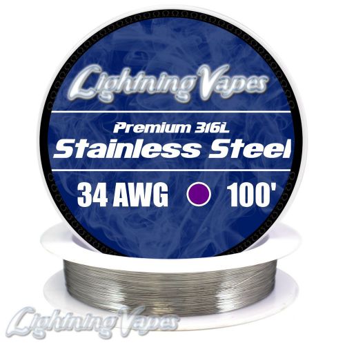 34 AWG Stainless Steel Wire 316L 0.16mm - 100&#039;