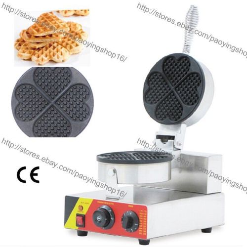 Commercial Nonstick Electric Mini Heart Shape Waffle Maker Iron Baker Machine