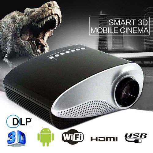 Mini Portable 1080P 3D HD LED Projector Multimedia Home Theater USB VGA HDMI