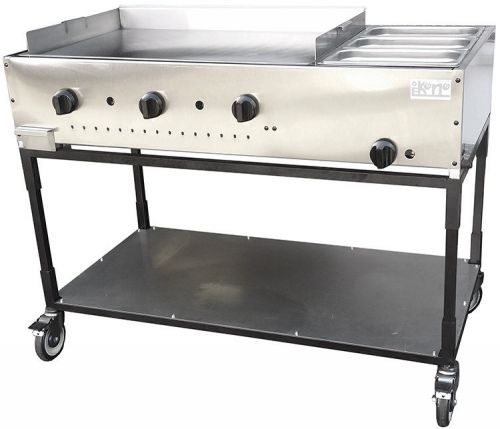 Taco cart. 48&#034; unit. flat top griddle and full size steamer. new for sale
