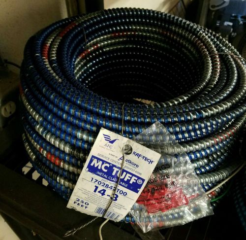 AFC 14/3 GAUGE MC TUFF BX CABLE WIRE 250FT METAL CLAD ELECTRICAL