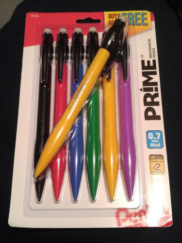 Pental prime mechanical pencil - 7 pk - 0.7mm med lead - new pack! for sale