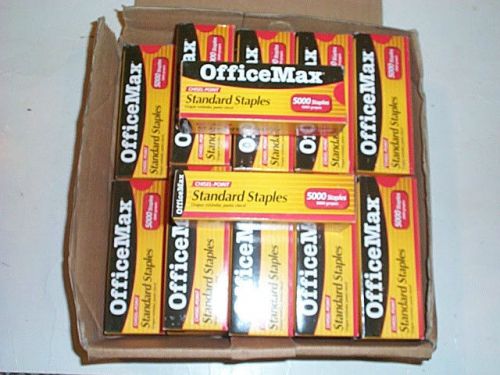 Case of Office Max Standard Staples 20 boxes of 5000