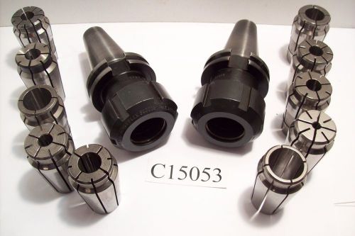 Made in usa cat40 12 pc set, 2 cat 40 &amp; ten(10) 1&#034; series acura collets  c15053 for sale