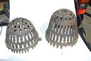 selling 2 vintage Cast Iron Roof Drain Cover Dome. Donovan Mfg. Boston Mass