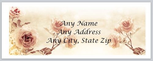 30 Personalized Return Address Labels Flower Roses Buy 3 get 1 free (c925)