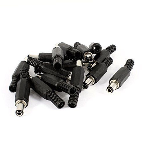 Uxcell 15 pcs 5.5x2.5x9mm dc plug power charger cctv cables solder connector for sale