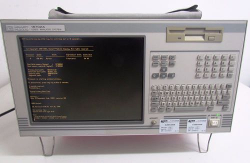 HP/AGILENT 16702A-LOGIC ANAL.SYST.1xHP 16534A &amp; 2xHP 16550A-POWER ON-USED-I