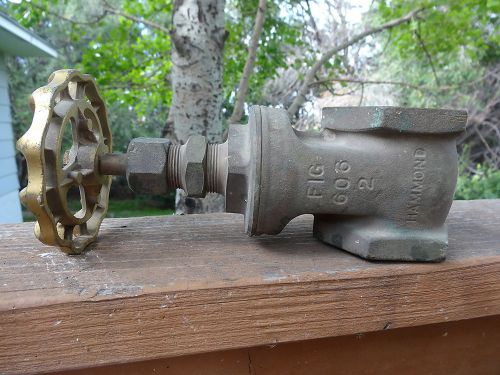 Hammond brass bronze nos vtg fig 606  2 inch gate valve 2  125 water oil pipe for sale