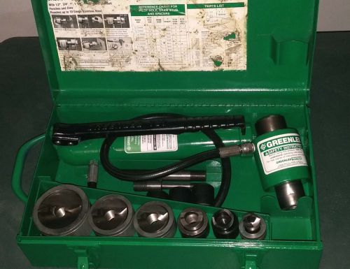 Greenlee tool 7506 1/2&#034; - 2&#034; slugsplitter stainless steel hydraulic knockout set for sale