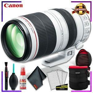 Canon EF 100-400mm F/10-5.6L IS Lens (Intl Model) + 10 inch Vivitar Premium Lens