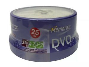 Memorex DVD+R Writable Discs 25 Pack Unopened New Old Stock New NIP