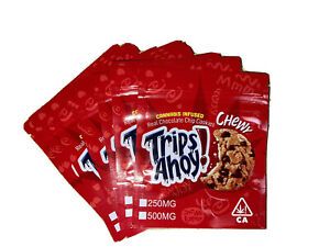 Ahoy Cookies Red Packaging For Infused Edible Products FREE SHIPPING(Lot Of 25)