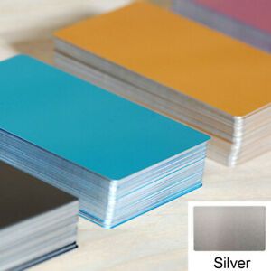 100*Blank Aluminium Metal Cards Sublimation Dye Business 86*54mm Marks&amp;cc
