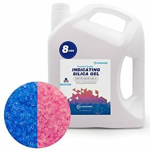 Wisesorb Premium Indicating Silica Gel Beads Blue to Pink Reusable Desiccant 8Lb
