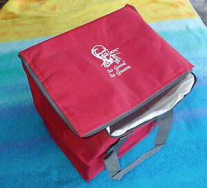 Insulated Red Thermal Tote Hot Cold Bag Food Drink Delivery Courier KFC