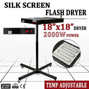 18&#034;x18&#034; Flash Dryer Silkscreen Printing Heating Heavy Duty Adjustable Prints Kit